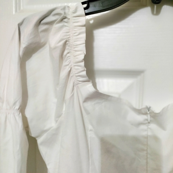 White Ruffled Mini Dress - Picture 3 of 3